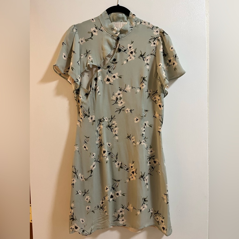 Stone Cold Fox Green Flutter Sleeve Sundress